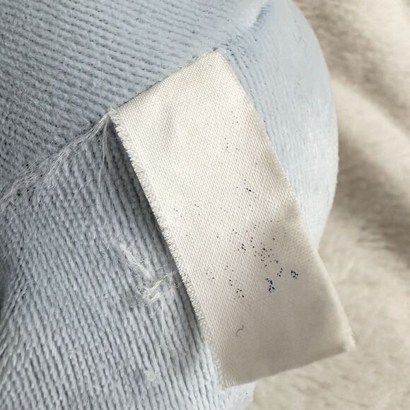 Vintage Animal Fair Blue Elephant Rattle Baby Lovey Plush Toy with Bib 9" - Picture 4 of 6